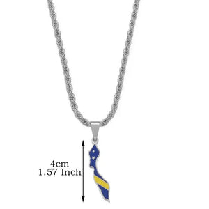 Curacao Flag Map Necklace Collection
