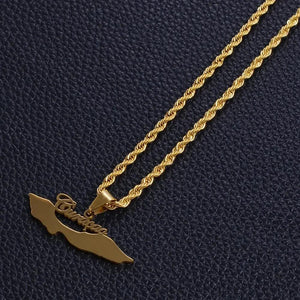 Curacao Flag Map Necklace Collection