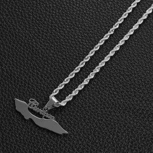 Curacao Flag Map Necklace Collection