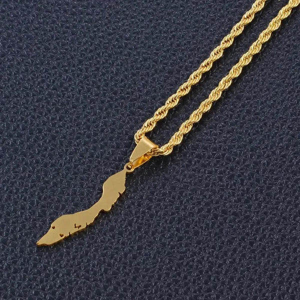 Curacao Flag Map Necklace Collection