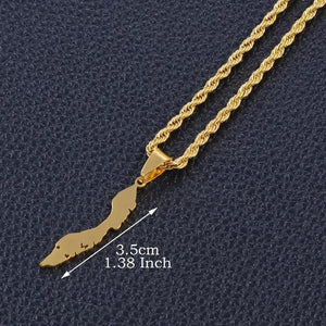 Curacao Flag Map Necklace Collection