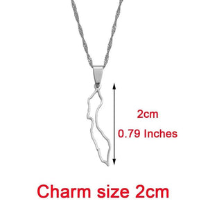 Curacao Map Necklace