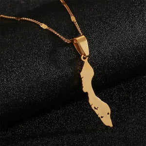 Curacao Map Necklace