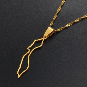 Curacao Map Necklace