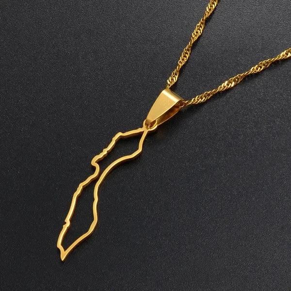 Curacao Map Necklace