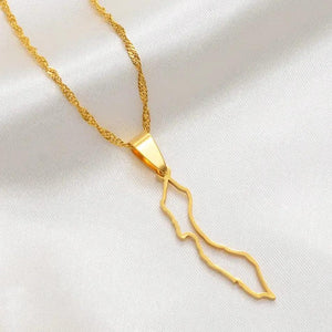 Curacao Map Necklace