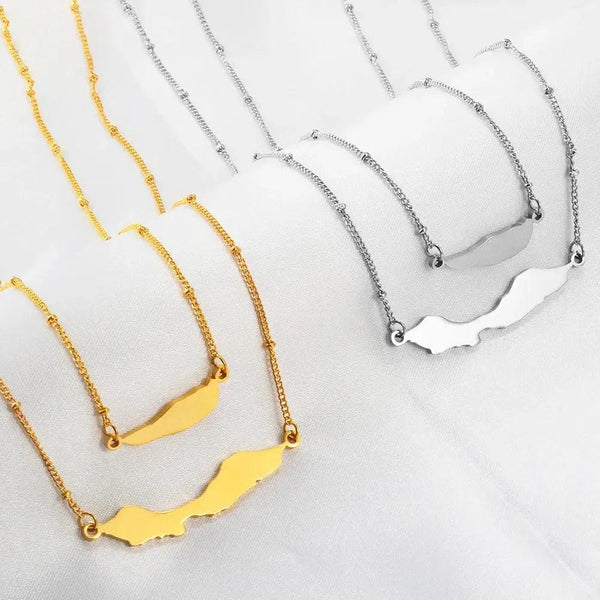 Curacao Map Necklace