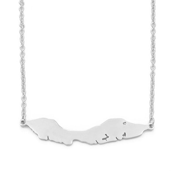 Curacao Map Necklace