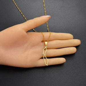 Curacao Map Necklace