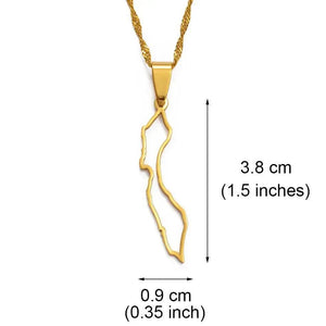 Curacao Map Necklace