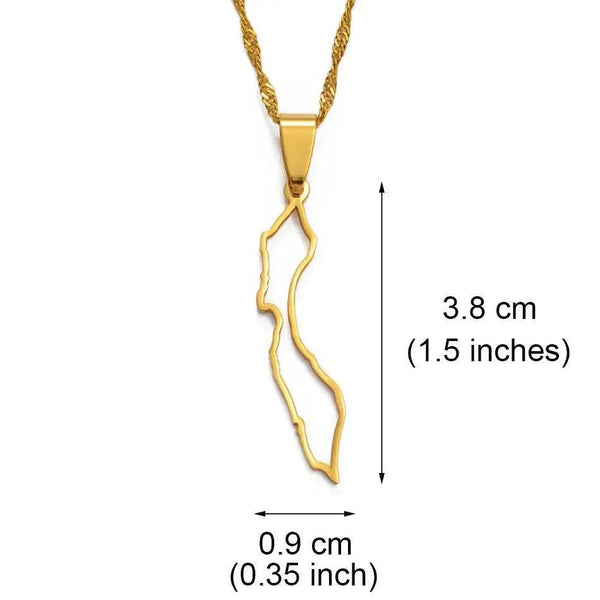 Curacao Map Necklace