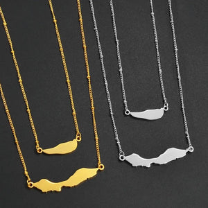 Curacao Map Necklace