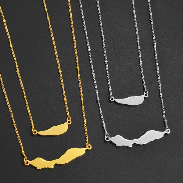 Curacao Map Necklace