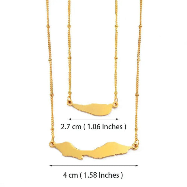 Curacao Map Necklace