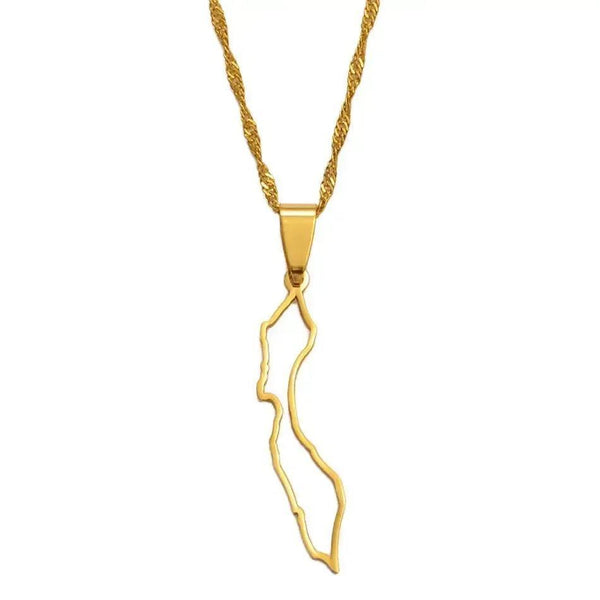 Curacao Map Necklace