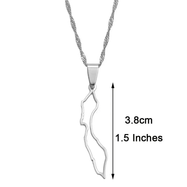 Curacao Map Necklace