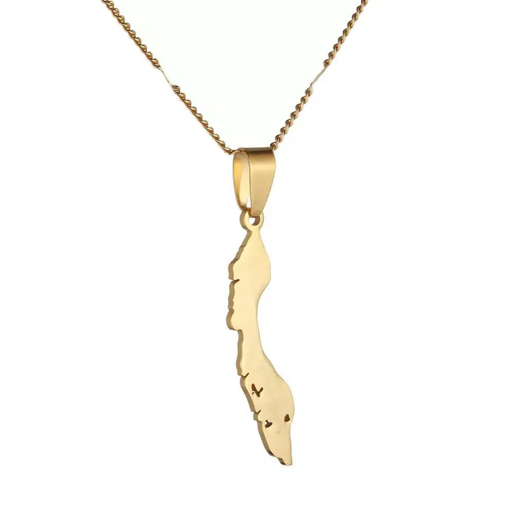 Curacao Map Necklace