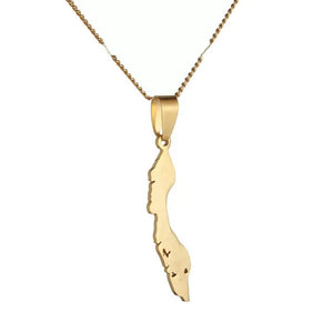 Curacao Map Necklace