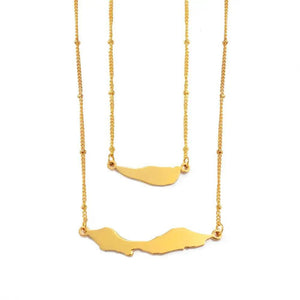 Curacao Map Necklace
