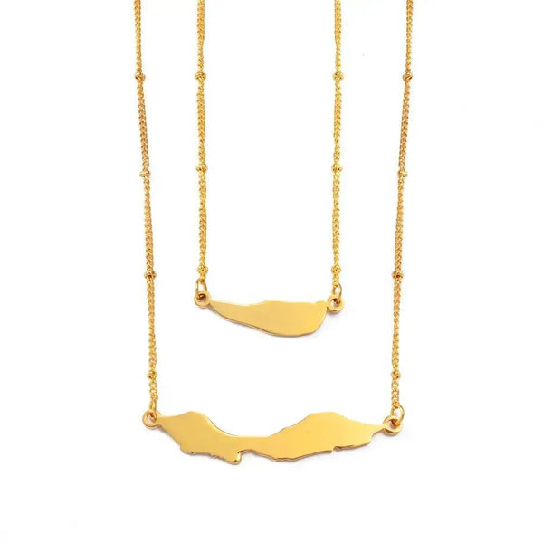 Curacao Map Necklace