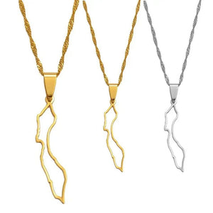 Curacao Map Necklace