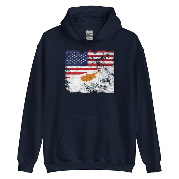 Cyprus 1960-2006 USA Flag Hoodie