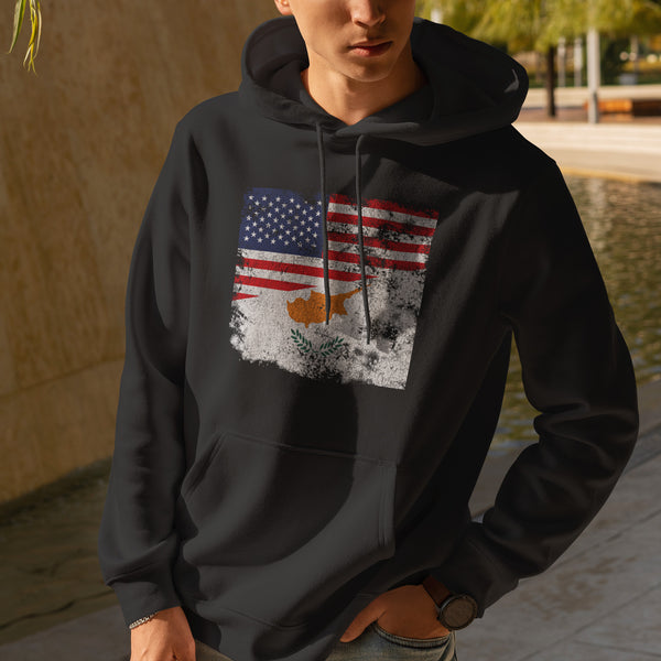 Cyprus 1960-2006 USA Flag Hoodie