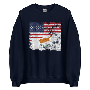 Cyprus 1960-2006 USA Flag Sweatshirt