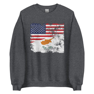 Cyprus 1960-2006 USA Flag Sweatshirt