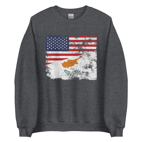 Cyprus 1960-2006 USA Flag Sweatshirt