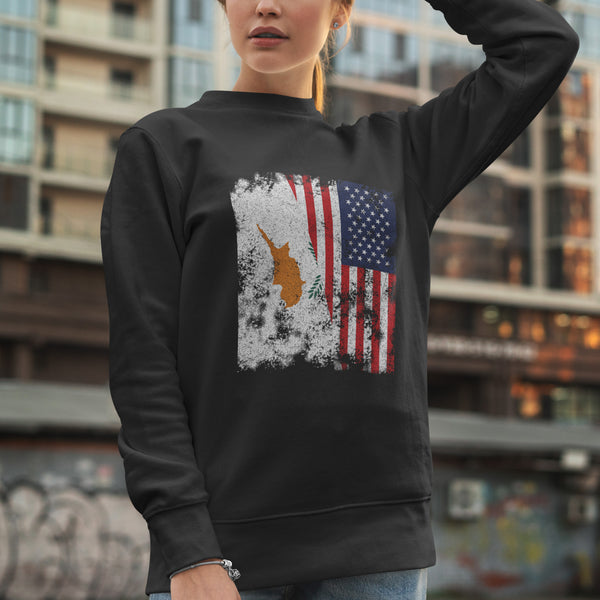 Cyprus 1960-2006 USA Flag Sweatshirt