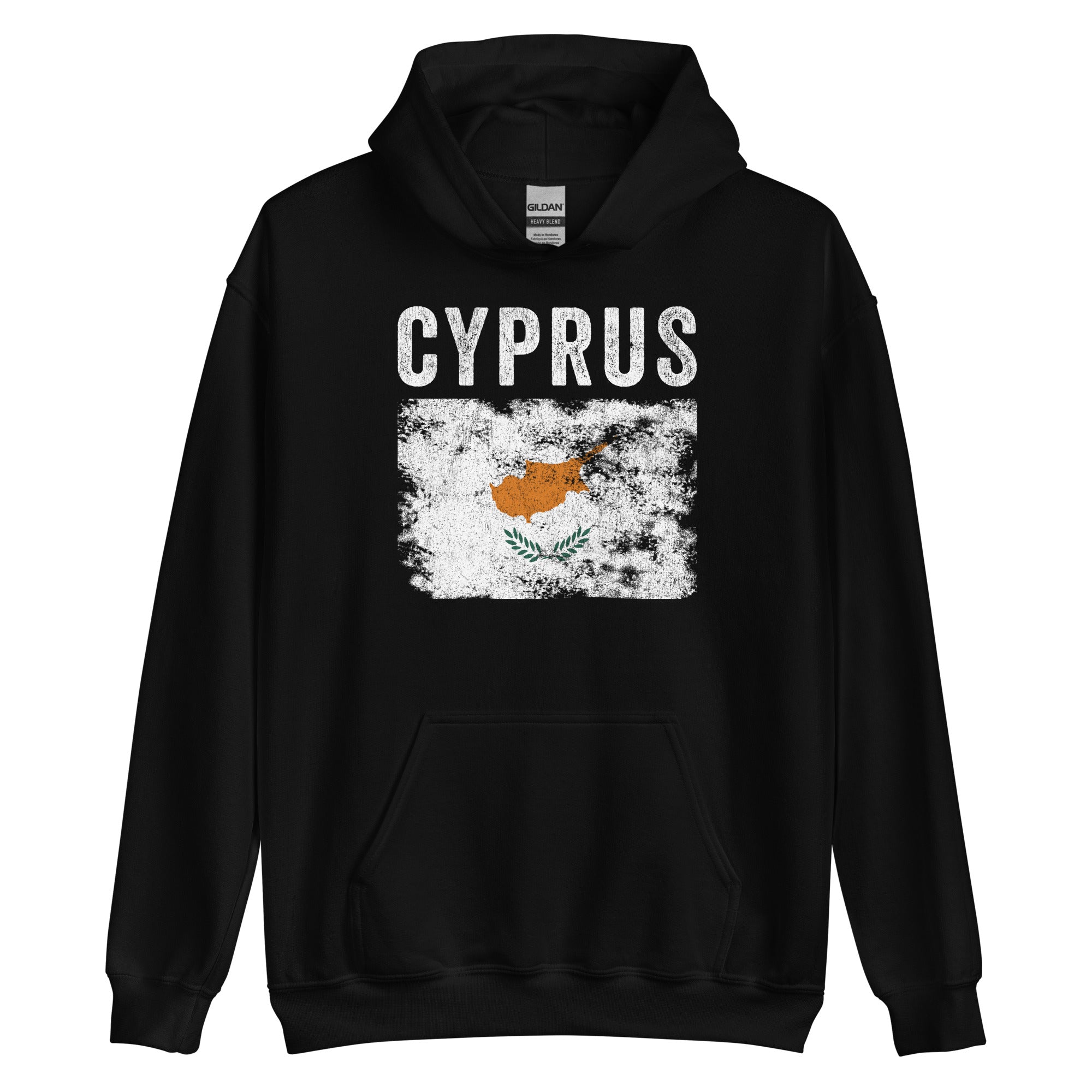 Cyprus Flag Distressed - Cypriot Flag Hoodie