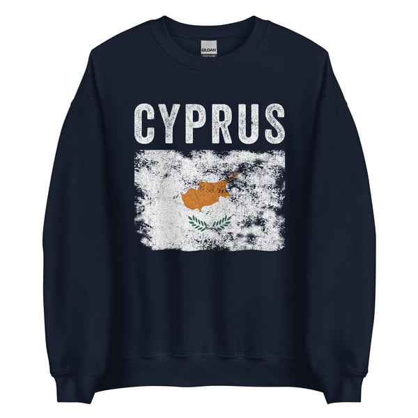 Cyprus Flag Distressed - Cypriot Flag Sweatshirt