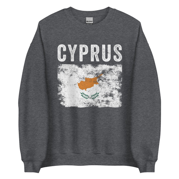 Cyprus Flag Distressed - Cypriot Flag Sweatshirt