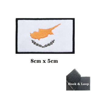 Cyprus Flag Patch - Iron On/Hook & Loop Patch