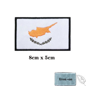 Cyprus Flag Patch - Iron On/Hook & Loop Patch