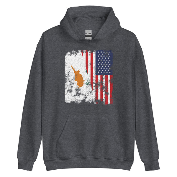 Cyprus USA Flag - Half American Hoodie