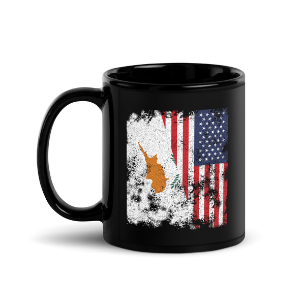 Cyprus USA Flag - Half American Mug