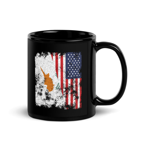 Cyprus USA Flag - Half American Mug