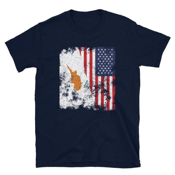 Cyprus USA Flag - Half American T-Shirt