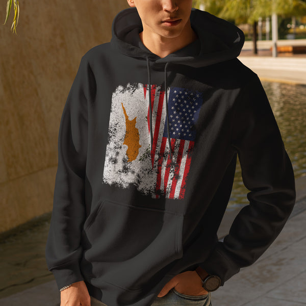 Cyprus USA Flag Hoodie