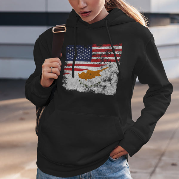 Cyprus USA Flag Hoodie
