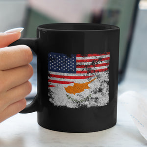Cyprus USA Flag Mug
