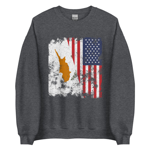Cyprus USA Flag Sweatshirt