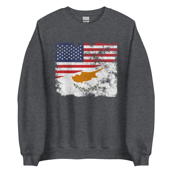 Cyprus USA Flag Sweatshirt