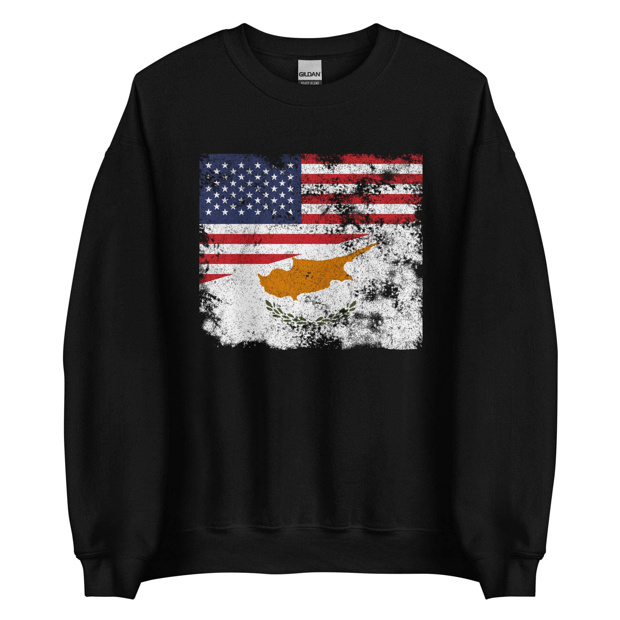 Cyprus USA Flag Sweatshirt