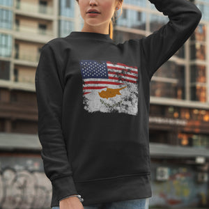 Cyprus USA Flag Sweatshirt