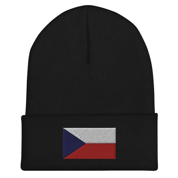 Czech Republic Flag Beanie - Embroidered Winter Hat