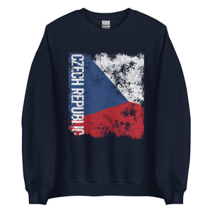 Czech Republic Flag - Distressed Flag Sweatshirt