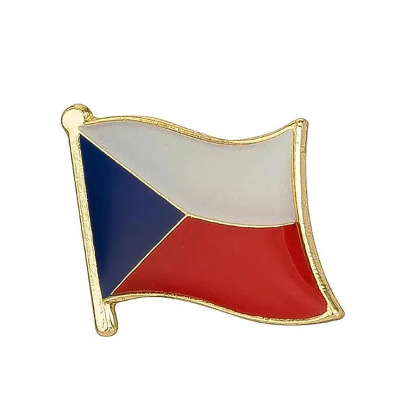 Czech Republic Flag Lapel Pin - Enamel Pin Flag